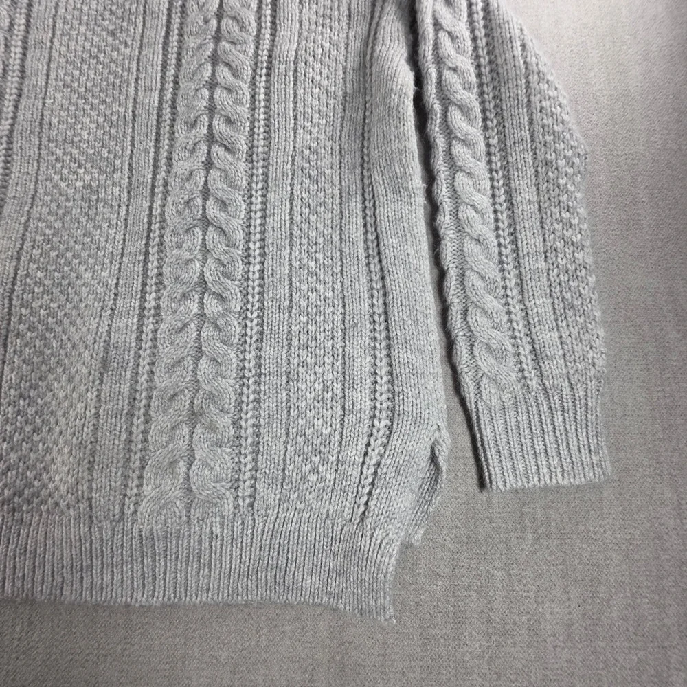GAP Cardigan Womens XS Heather Grey Cable Knit‎ Open Front Sweater S/352721-01